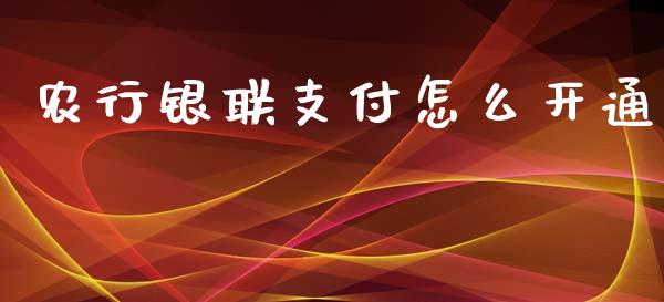 农行银联支付怎么开通_https://wap.langutaoci.com_金融服务_第1张