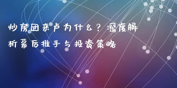 炒房团来卢为什么？深度解析幕后推手与投资策略_https://wap.langutaoci.com_金融服务_第1张