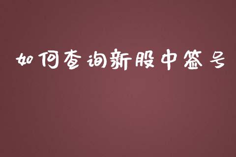 如何查询新股中签号_https://wap.langutaoci.com_货币市场_第1张