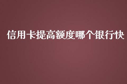 信用卡提高额度哪个银行快_https://wap.langutaoci.com_金融服务_第1张