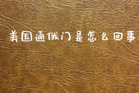 美国通俄门是怎么回事_https://wap.langutaoci.com_外汇论坛_第1张