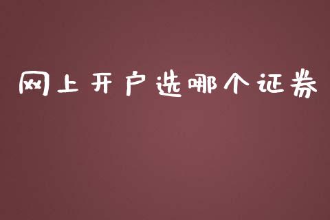 网上开户选哪个证券_https://wap.langutaoci.com_货币市场_第1张