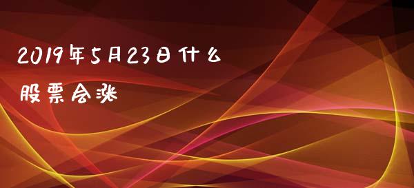 2019年5月23日什么股票会涨_https://wap.langutaoci.com_债券基金_第1张