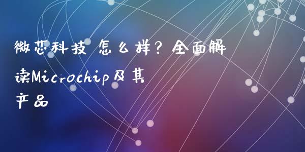 微芯科技 怎么样？全面解读Microchip及其产品_https://wap.langutaoci.com_金融服务_第1张