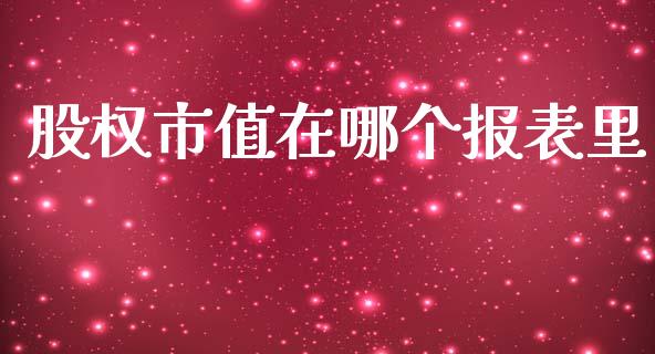 股权市值在哪个报表里_https://wap.langutaoci.com_今日财经_第1张