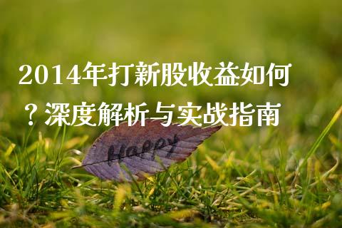 2014年打新股收益如何？深度解析与实战指南_https://wap.langutaoci.com_债券基金_第1张