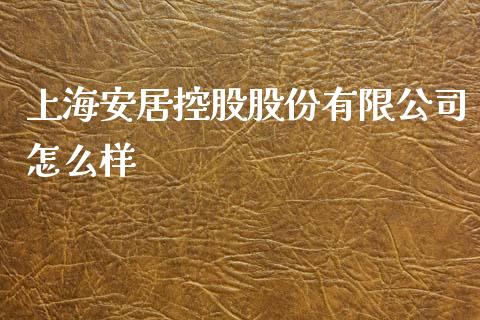 上海安居控股股份有限公司怎么样_https://wap.langutaoci.com_债券基金_第1张