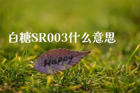 白糖SR003什么意思_https://wap.langutaoci.com_外汇论坛_第1张