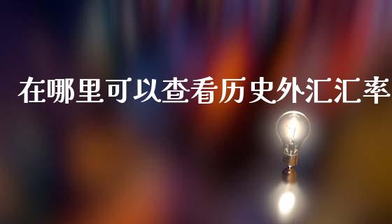 在哪里可以查看历史外汇汇率_https://wap.langutaoci.com_期货行情_第1张