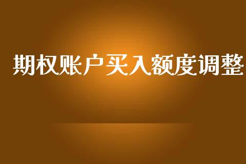 期权账户买入额度调整_https://wap.langutaoci.com_今日财经_第1张