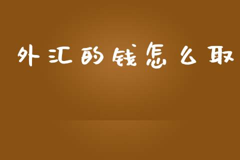 外汇的钱怎么取_https://wap.langutaoci.com_债券基金_第1张