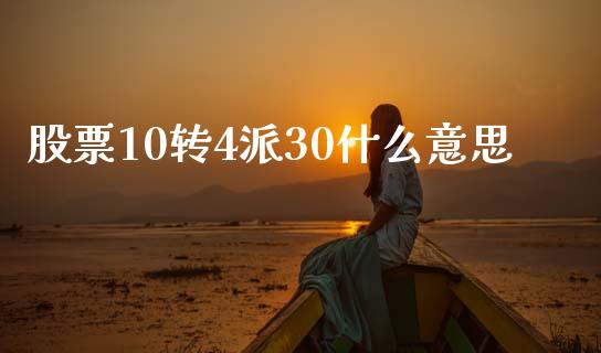 股票10转4派30什么意思_https://wap.langutaoci.com_货币市场_第1张