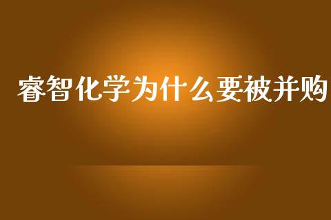 睿智化学为什么要被并购_https://wap.langutaoci.com_债券基金_第1张